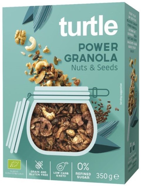 GRANOLA ORZECHY - NASIONA BEZGLUTENOWA BIO 350 g - TURTLE GRANOLA ORZECHY - NASIONA BEZGLUTENOWA BIO 350 g - TURTLE