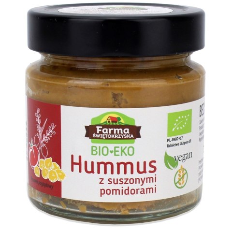 HUMMUS Z SUSZONYMI POMIDORAMI BEZGLUTENOWY BIO 160 g - FARMA ŚWIĘTOKRZYSKA HUMMUS Z SUSZONYMI POMIDORAMI BEZGLUTENOWY BIO 160 g - FARMA ŚWIĘTOKRZYSKA