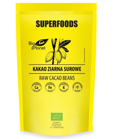 KAKAO ZIARNA SUROWE BIO 200 g - BIO PLANET KAKAO ZIARNA SUROWE BIO 200 g - BIO PLANET