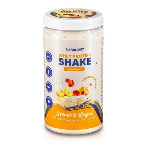 KOKTAJL PROTEINOWY Z KOLAGENEM O SMAKU KARMEL - ŚMIETANKA BEZ DODATKU CUKRÓW KETO 560 g - SUPERSONIC KOKTAJL PROTEINOWY Z KOLAGENEM O SMAKU KARMEL - ŚMIETANKA BEZ DODATKU CUKRÓW KETO 560 g - SUPERSONIC