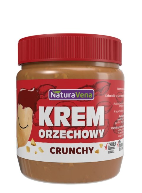 KREM ORZECHOWY CRUNCHY 100 % BEZ DODATKU SOLI I CUKRÓW 340 g - NATURAVENA KREM ORZECHOWY CRUNCHY 100 % BEZ DODATKU SOLI I CUKRÓW 340 g - NATURAVENA