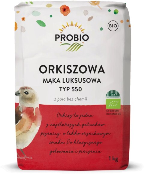 MĄKA ORKISZOWA LUKSUSOWA TYP 550 BIO 1 kg - PROBIO MĄKA ORKISZOWA LUKSUSOWA TYP 550 BIO 1 kg - PROBIO