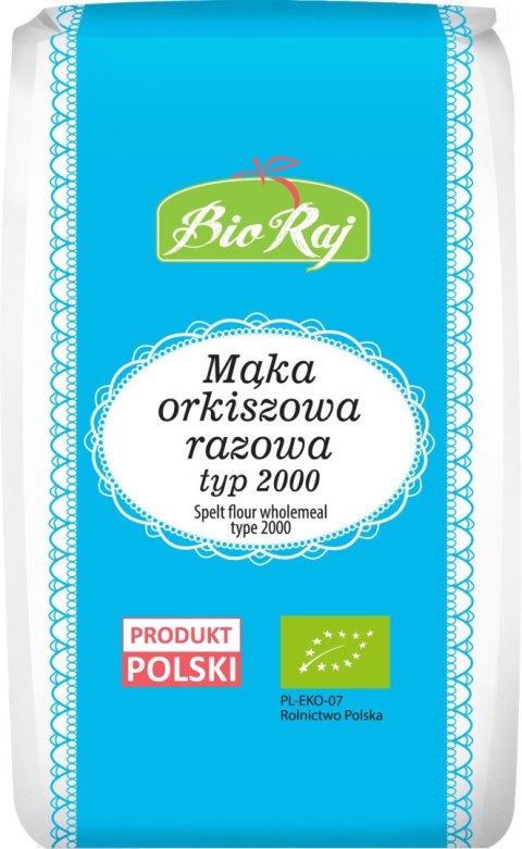 MĄKA ORKISZOWA RAZOWA TYP 2000 BIO ( POLSKA ) 1 kg - BIO RAJ MĄKA ORKISZOWA RAZOWA TYP 2000 BIO ( POLSKA ) 1 kg - BIO RAJ