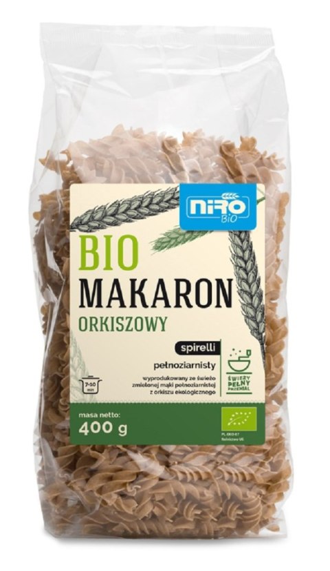 MAKARON (ORKISZOWY RAZOWY) SPIRELLI BIO 400 g - NIRO MAKARON (ORKISZOWY RAZOWY) SPIRELLI BIO 400 g - NIRO