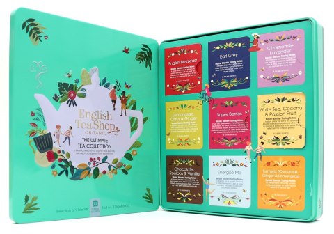 MEGA ZESTAW HERBAT I HERBATEK CODZIENNYCH BIO W PUSZCE (THE ULTIMATE - 9 SMAKÓW) (72 x 1,8 g) 136 g - ENGLISH TEA SHOP MEGA ZESTAW HERBAT I HERBATEK CODZIENNYCH BIO W PUSZCE (THE ULTIMATE - 9 SMAKÓW) (72 x 1,8 g) 136 g - ENGLISH TEA SHOP