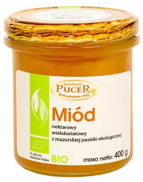 MIÓD NEKTAROWY WIELOKWIATOWY BIO 400 g - PASIEKA PUCER MIÓD NEKTAROWY WIELOKWIATOWY BIO 400 g - PASIEKA PUCER