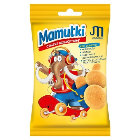 Mamutki - ciastka biszkoptowe bez dodatku cukru 20g Mamutki - ciastka biszkoptowe bez dodatku cukru 20g