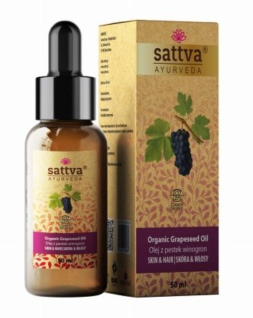 OLEJ DO CIAŁA I WŁOSÓW Z PESTEK WINOGRON ECO 50 ml - SATTVA (AYURVEDA) OLEJ DO CIAŁA I WŁOSÓW Z PESTEK WINOGRON ECO 50 ml - SATTVA (AYURVEDA)