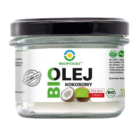 OLEJ KOKOSOWY BEZWONNY BIO 180 ml - BIO FOOD OLEJ KOKOSOWY BEZWONNY BIO 180 ml - BIO FOOD