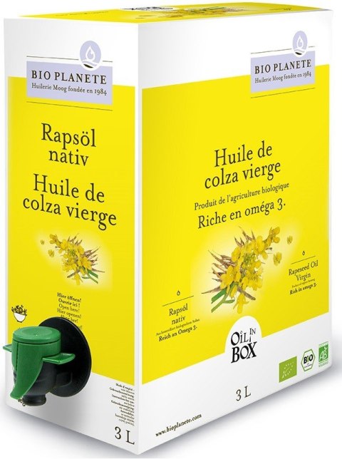 OLEJ RZEPAKOWY TŁOCZONY NA ZIMNO BIO 3 L - HORECA (BIO PLANETE) OLEJ RZEPAKOWY TŁOCZONY NA ZIMNO BIO 3 L - HORECA (BIO PLANETE)