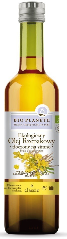 OLEJ RZEPAKOWY TŁOCZONY NA ZIMNO BIO 500 ml - BIO PLANETE OLEJ RZEPAKOWY TŁOCZONY NA ZIMNO BIO 500 ml - BIO PLANETE