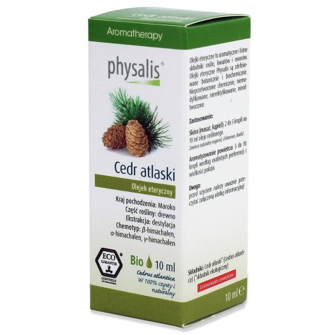 OLEJEK ETERYCZNY CEDR ATLASKI ECO 10 ml - PHYSALIS OLEJEK ETERYCZNY CEDR ATLASKI ECO 10 ml - PHYSALIS