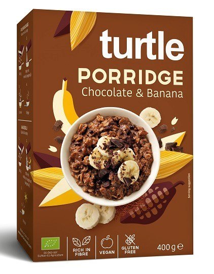 OWSIANKA CZEKOLADOWO - BANANOWA BEZGLUTENOWA BIO 400 g - TURTLE OWSIANKA CZEKOLADOWO - BANANOWA BEZGLUTENOWA BIO 400 g - TURTLE