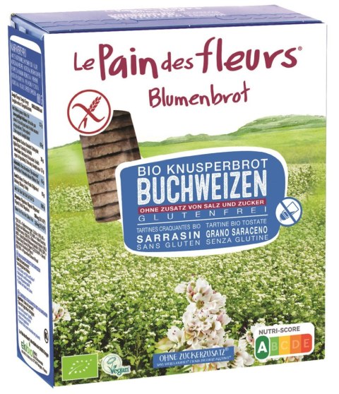 PIECZYWO CHRUPKIE PROTEINOWE GRYCZANE BEZ DODATKU SOLI I CUKRU BEZGLUTENOWE BIO 150 g - LE PAIN DES FLEURS PIECZYWO CHRUPKIE PROTEINOWE GRYCZANE BEZ DODATKU SOLI I CUKRU BEZGLUTENOWE BIO 150 g - LE PAIN DES FLEURS