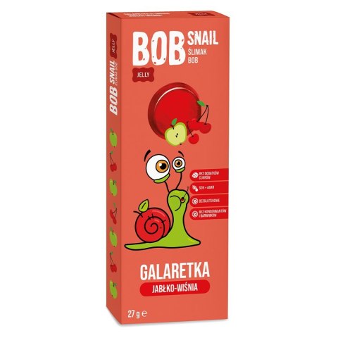 Przekąska "Jabłkowo-Wiśniowa" bez dodatku cukru Bob Snail, 27g Przekąska "Jabłkowo-Wiśniowa" bez dodatku cukru Bob Snail, 27g