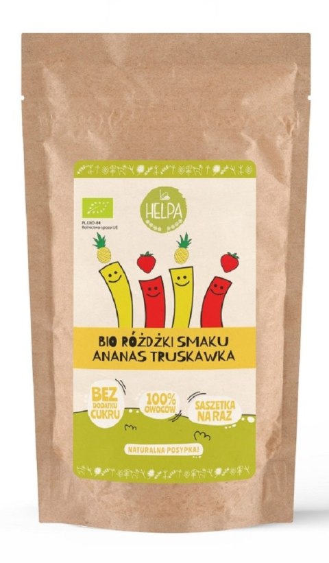 RÓŻDŻKI SMAKU MIX ANANAS - TRUSKAWKA (LIOFILIZOWANE OWOCE) BIO (10 x 2 g) 20 g - HELPA RÓŻDŻKI SMAKU MIX ANANAS - TRUSKAWKA (LIOFILIZOWANE OWOCE) BIO (10 x 2 g) 20 g - HELPA