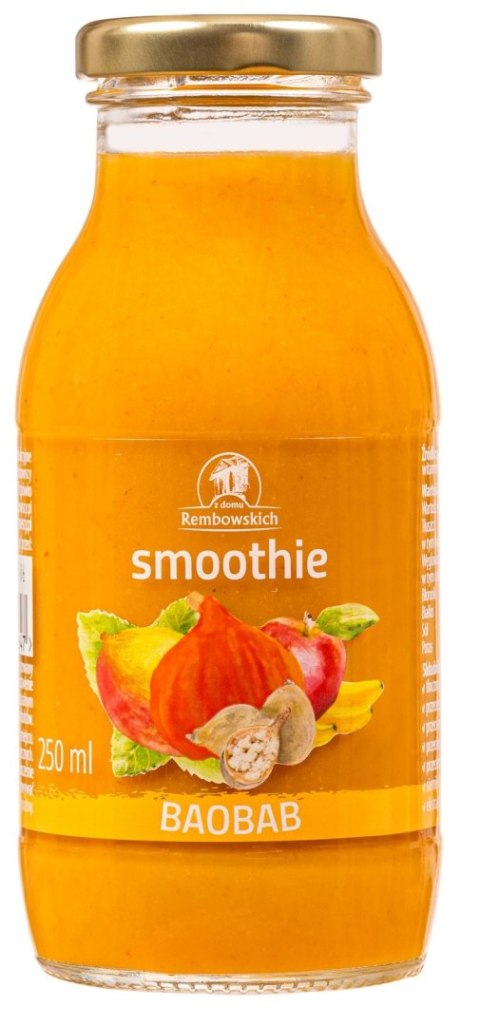 SMOOTHIE JABŁKO - MANGO - BANAN - DYNIA - BAOBAB 250 ml - REMBOWSCY SMOOTHIE JABŁKO - MANGO - BANAN - DYNIA - BAOBAB 250 ml - REMBOWSCY
