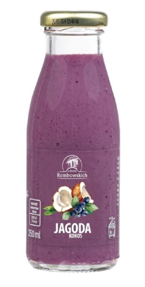 SMOOTHIE JAGODA - KOKOS 250 ml - REMBOWSCY SMOOTHIE JAGODA - KOKOS 250 ml - REMBOWSCY