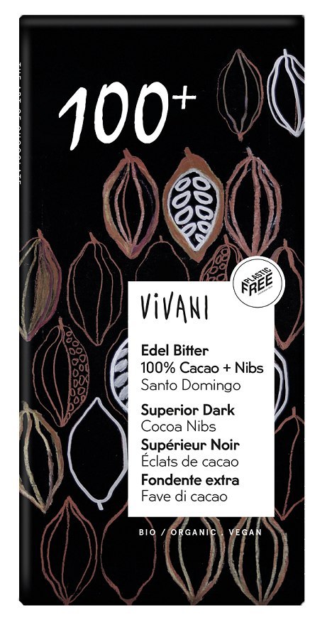TABLICZKA GORZKA 100 % KAKAO BIO 80 g - VIVANI TABLICZKA GORZKA 100 % KAKAO BIO 80 g - VIVANI