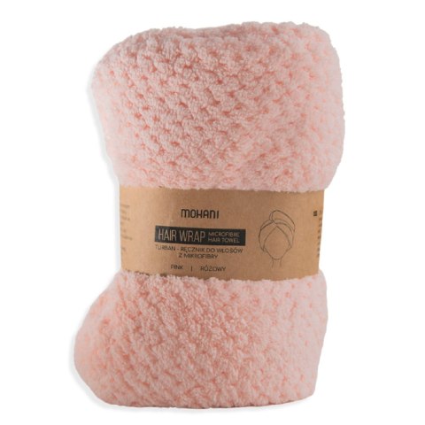 TURBAN - RĘCZNIK DO WŁOSÓW Z MIKROFIBRY RÓŻOWY - MOHANI TURBAN - RĘCZNIK DO WŁOSÓW Z MIKROFIBRY RÓŻOWY - MOHANI