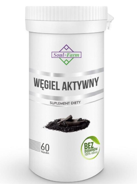 WĘGIEL AKTYWNY (180 mg) 60 KAPSUŁEK - SOUL FARM WĘGIEL AKTYWNY (180 mg) 60 KAPSUŁEK - SOUL FARM