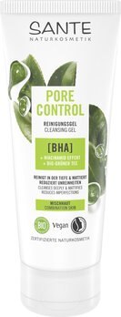 ŻEL OCZYSZCZAJĄCY DO MYCIA TWARZY KONTROLA PORÓW Z KWASEM BHA I ZIELONĄ HERBATĄ ECO 100 ml - SANTE ŻEL OCZYSZCZAJĄCY DO MYCIA TWARZY KONTROLA PORÓW Z KWASEM BHA I ZIELONĄ HERBATĄ ECO 100 ml - SANTE