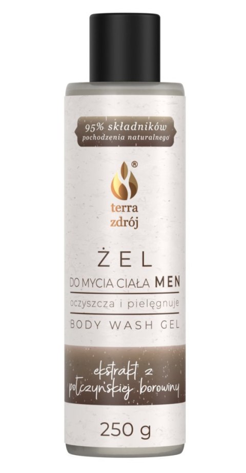 ŻEL POD PRYSZNIC DLA MĘŻCZYZN OCZYSZCZAJĄCO - PIELĘGNUJĄCY 250 g - TERRA ZDRÓJ (SERIA BOROWINOWA) ŻEL POD PRYSZNIC DLA MĘŻCZYZN OCZYSZCZAJĄCO - PIELĘGNUJĄCY 250 g - TERRA ZDRÓJ (SERIA BOROWINOWA)