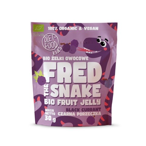 ŻELKI CZARNA PORZECZKA BIO 30 g - DIET-FOOD (FRED THE SNAKE) ŻELKI CZARNA PORZECZKA BIO 30 g - DIET-FOOD (FRED THE SNAKE)