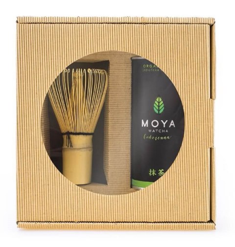 ZESTAW HERBATA ZIELONA MATCHA CODZIENNA JAPOŃSKA BIO 30 g & MIOTEŁKA BAMBUSOWA CHASEN - MOYA MATCHA ZESTAW HERBATA ZIELONA MATCHA CODZIENNA JAPOŃSKA BIO 30 g & MIOTEŁKA BAMBUSOWA CHASEN - MOYA MATCHA