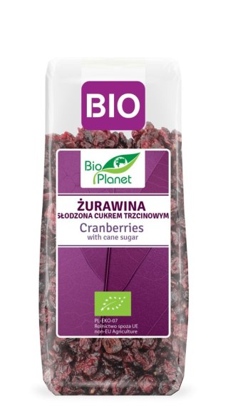 ŻURAWINA SUSZONA CIĘTA NIESŁODZONA BIO 100 g - BIO PLANET