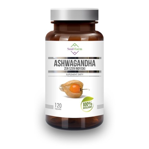 ASHWAGANDHA EKSTRAKT (500 mg) 120 KAPSUŁEK - SOUL FARM ASHWAGANDHA EKSTRAKT (500 mg) 120 KAPSUŁEK - SOUL FARM