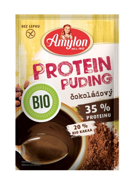 BUDYŃ PROTEINOWY O SMAKU CZEKOLADOWYM BEZ DODATKU CUKRÓW BEZGLUTENOWY BIO 45 g - AMYLON BUDYŃ PROTEINOWY O SMAKU CZEKOLADOWYM BEZ DODATKU CUKRÓW BEZGLUTENOWY BIO 45 g - AMYLON