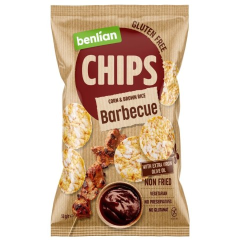 Chipsy kukurydziano-ryżowe - barbeque Benlian, 50g Chipsy kukurydziano-ryżowe - barbeque Benlian, 50g