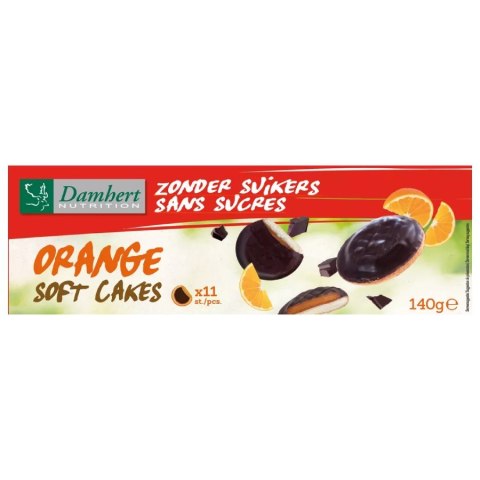 Delicje bez dodatku cukru pomarańczowe Damhert, 140g Delicje bez dodatku cukru pomarańczowe Damhert, 140g