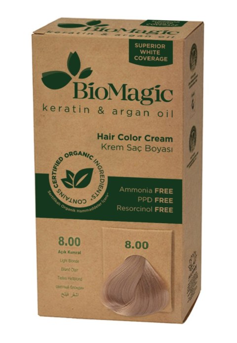 FARBA DO WŁOSÓW JASNY BLOND (8.00) 250 g - BIOMAGIC FARBA DO WŁOSÓW JASNY BLOND (8.00) 250 g - BIOMAGIC