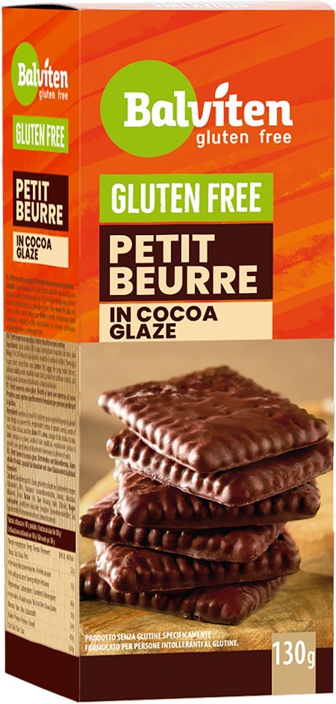 HERBATNIKI PETIT BEURRE W POLEWIE KAKAOWEJ BEZGLUTENOWE 130 g - BALVITEN HERBATNIKI PETIT BEURRE W POLEWIE KAKAOWEJ BEZGLUTENOWE 130 g - BALVITEN