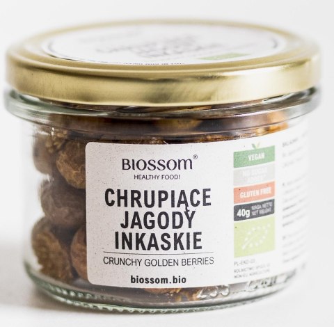 JAGODY INKASKIE LIOFILIZOWANE CHRUPIĄCE BEZGLUTENOWE BIO 40 g - BIOSSOM JAGODY INKASKIE LIOFILIZOWANE CHRUPIĄCE BEZGLUTENOWE BIO 40 g - BIOSSOM