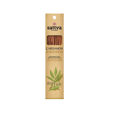 KADZIDŁO INDYJSKIE KARDAMON (15 szt.) 30 g - SATTVA (WELLNESS) KADZIDŁO INDYJSKIE KARDAMON (15 szt.) 30 g - SATTVA (WELLNESS)