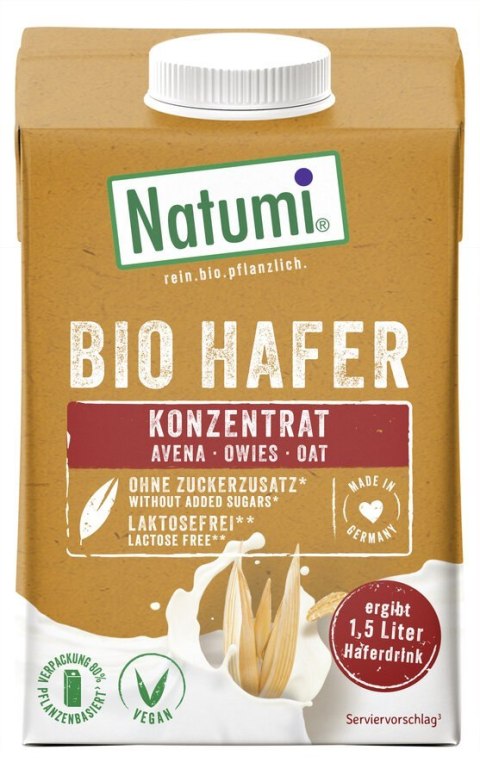 KONCENTRAT NAPOJU OWSIANEGO BEZ DODATKU CUKRÓW BIO 500 ml - NATUMI KONCENTRAT NAPOJU OWSIANEGO BEZ DODATKU CUKRÓW BIO 500 ml - NATUMI