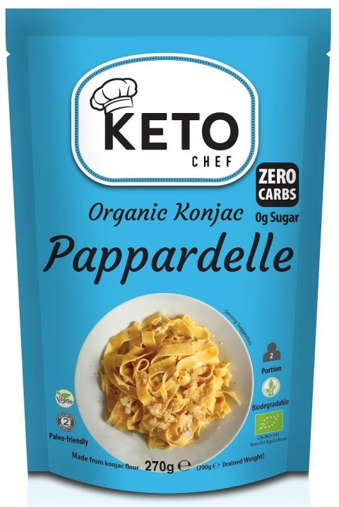 MAKARON (KONJAC) PAPPARDELLE BEZGLUTENOWY BIO 270 g (200 g) - KETO CHEF (BETTER THAN FOODS) MAKARON (KONJAC) PAPPARDELLE BEZGLUTENOWY BIO 270 g (200 g) - KETO CHEF (BETTER THAN FOODS)