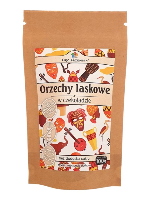 ORZECHY LASKOWE W CZEKOLADZIE BEZ DODATKU CUKRÓW BEZGLUTENOWE 100 g - PIĘĆ PRZEMIAN ORZECHY LASKOWE W CZEKOLADZIE BEZ DODATKU CUKRÓW BEZGLUTENOWE 100 g - PIĘĆ PRZEMIAN