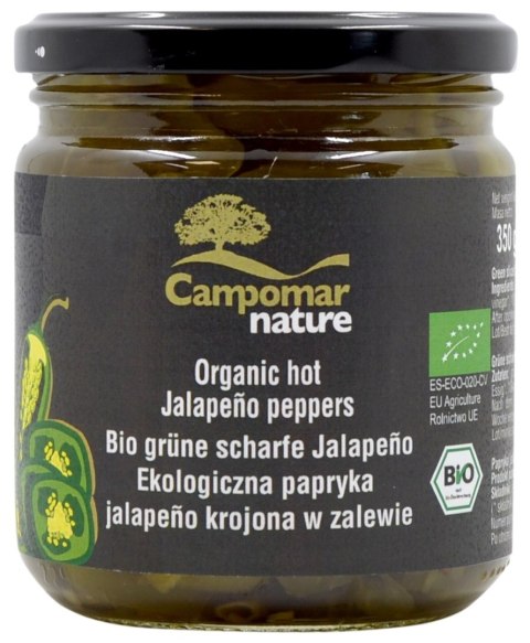 PAPRYKA JALAPENO ZIELONA KROJONA W ZALEWIE BIO 350 g (130 g) - CAMPOMAR NATURE PAPRYKA JALAPENO ZIELONA KROJONA W ZALEWIE BIO 350 g (130 g) - CAMPOMAR NATURE