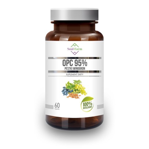 PESTKI WINOGRON EKSTRAKT 95 % OPC (450 mg) 60 KAPSUŁEK - SOUL FARM PESTKI WINOGRON EKSTRAKT 95 % OPC (450 mg) 60 KAPSUŁEK - SOUL FARM