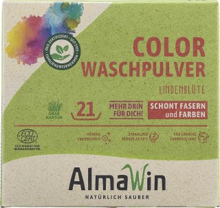 PROSZEK DO PRANIA KOLOROWYCH UBRAŃ KWIAT LIPY ECO 1 kg (21 PRAŃ) - ALMAWIN