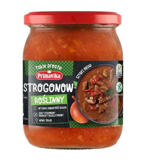 STROGONOW ROŚLINNY BEZGLUTENOWY 470 g - PRIMAVIKA STROGONOW ROŚLINNY BEZGLUTENOWY 470 g - PRIMAVIKA
