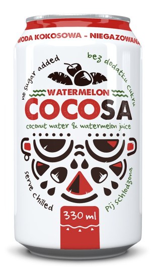 WODA KOKOSOWA Z SOKIEM Z ARBUZA 330 ml - DIET-FOOD (COCOSA)